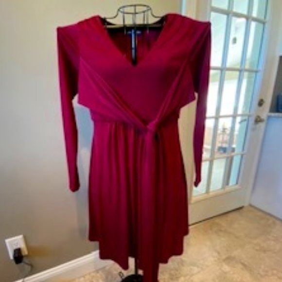 A Pea in the Pod Dresses & Skirts - A PEA IN THE POD SZ. M BURGANDY WRAP MATERNITY DRE